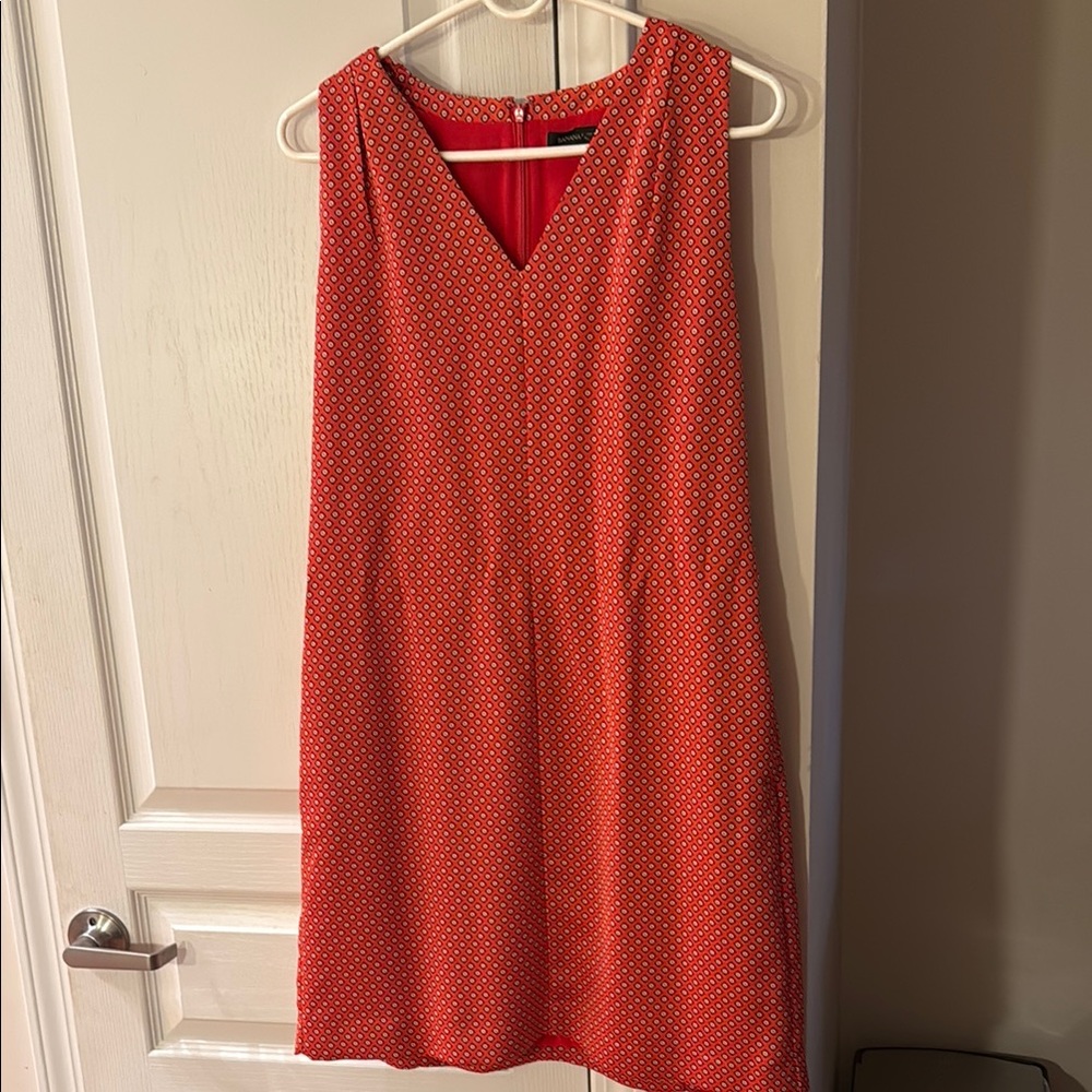 Banana Republic Orange Print Sleeveless Dress